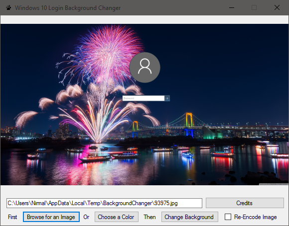 Download Windows 10 Login Screen Background changer
