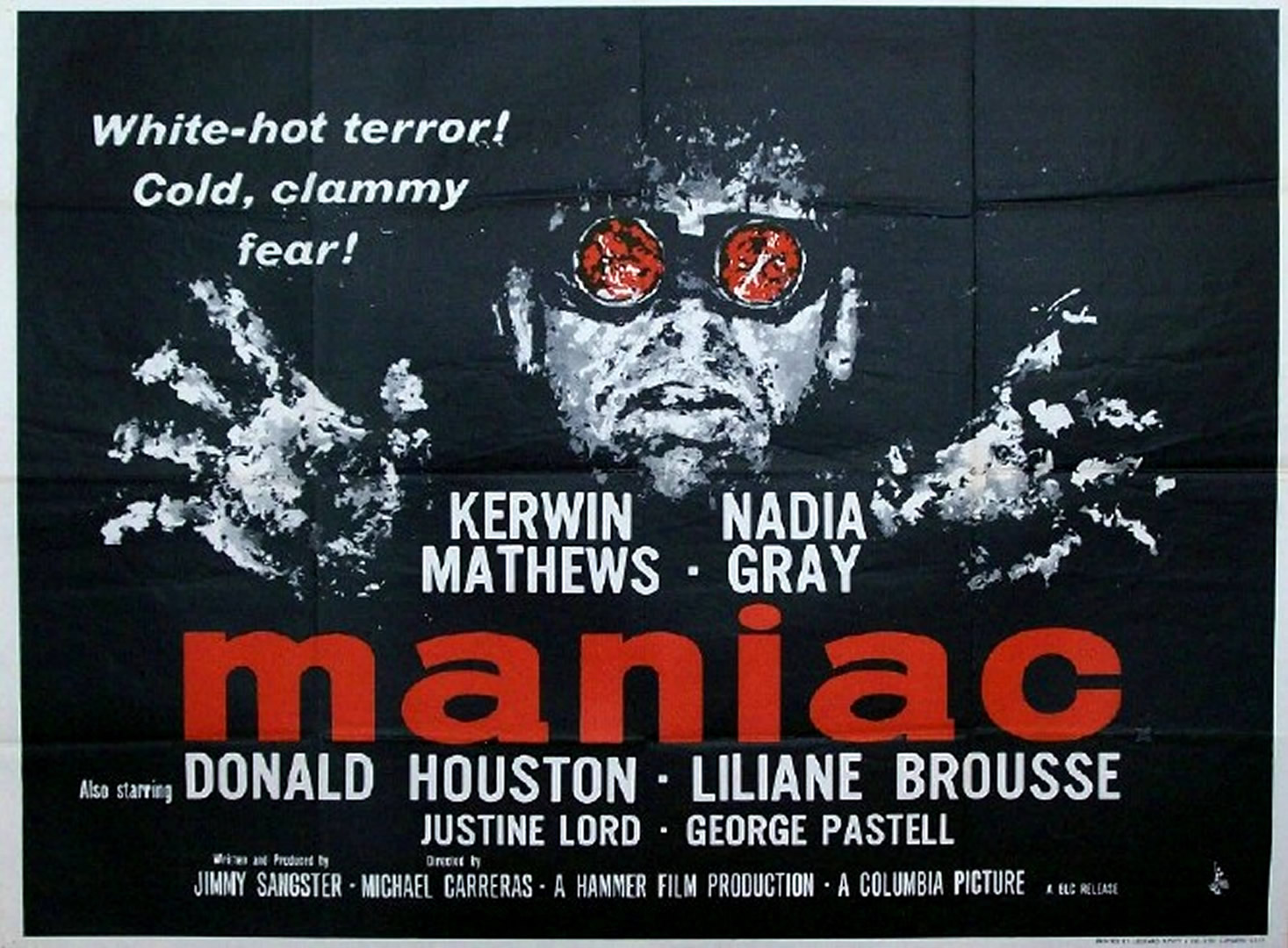 Maniac Hammer Horror B Movie Posters Wallpaper Image