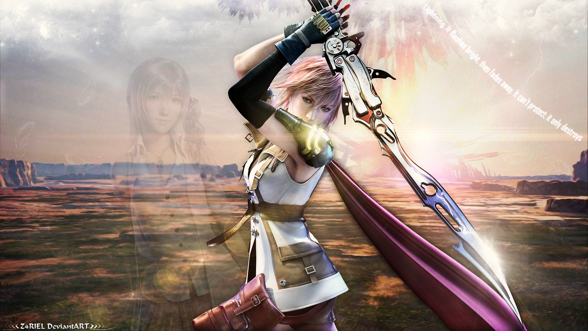 Wallpaper Lightning Final Fantasy Xiii By Z4riel Fan Art