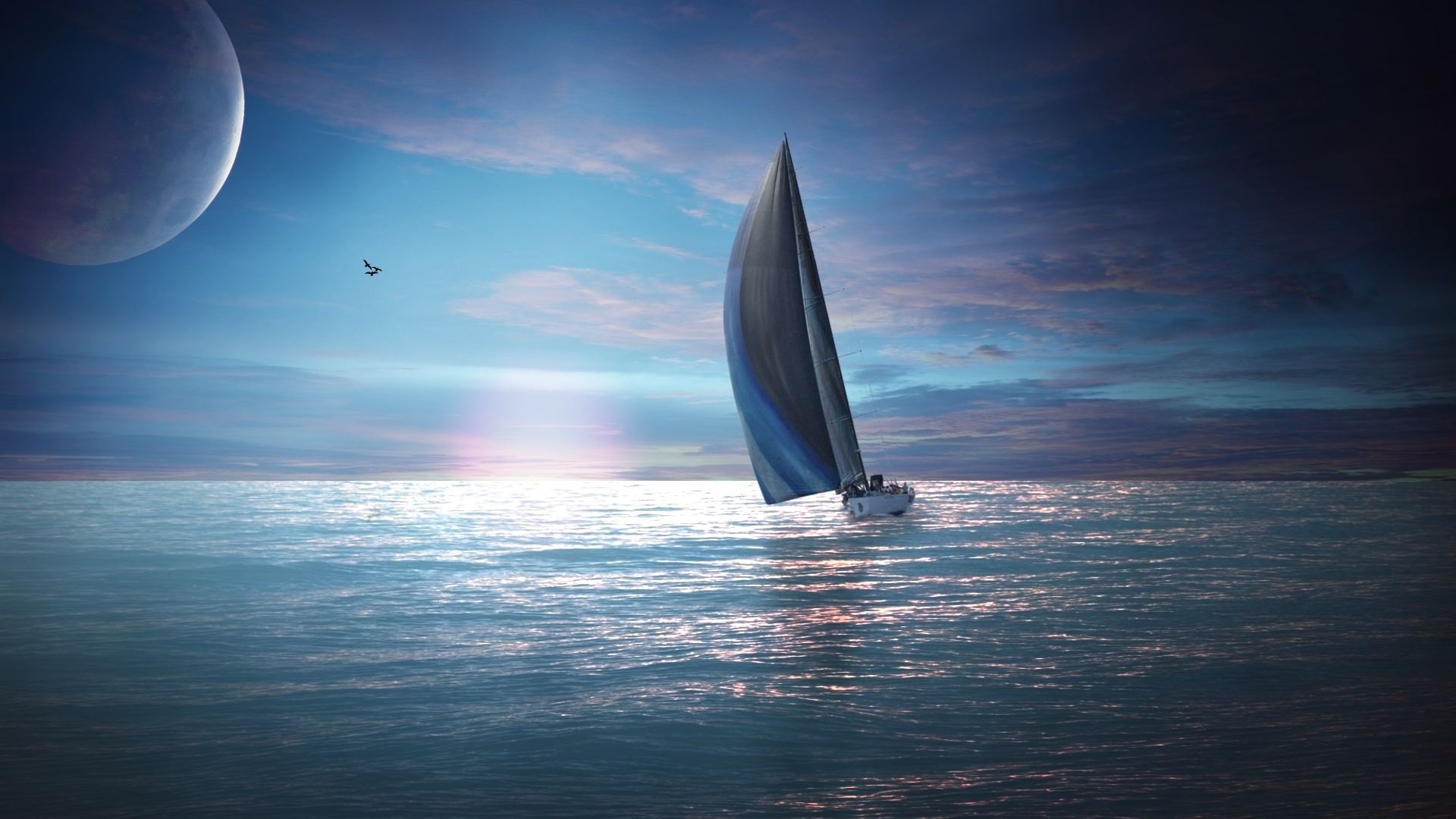 image Sail Boat Sailing On PC Android iPhone and iPad Wallpapers