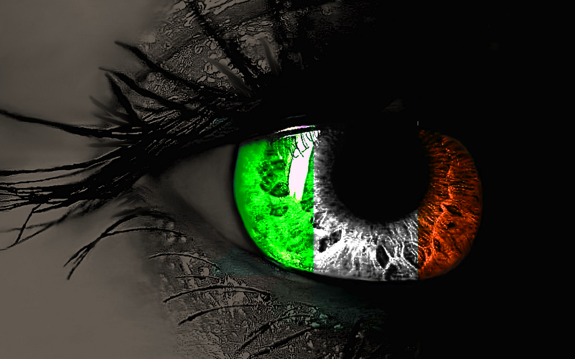 Amazing Irish Flag In Eyes HD Wallpaper For Desktop