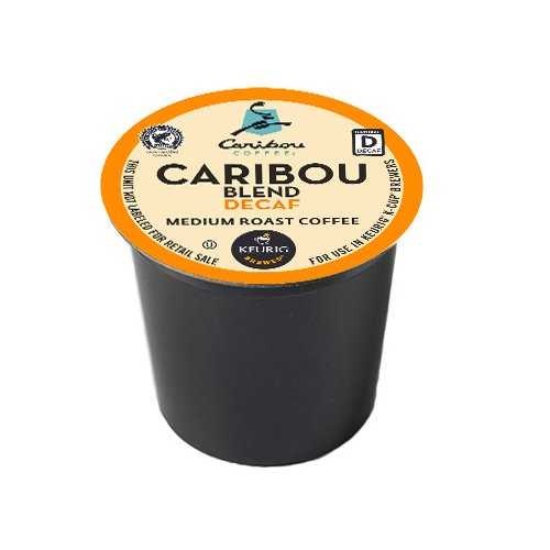 Caribou Coffee Caribou Blend Decaf K Cup Portion Pack for Keurig K 500x500
