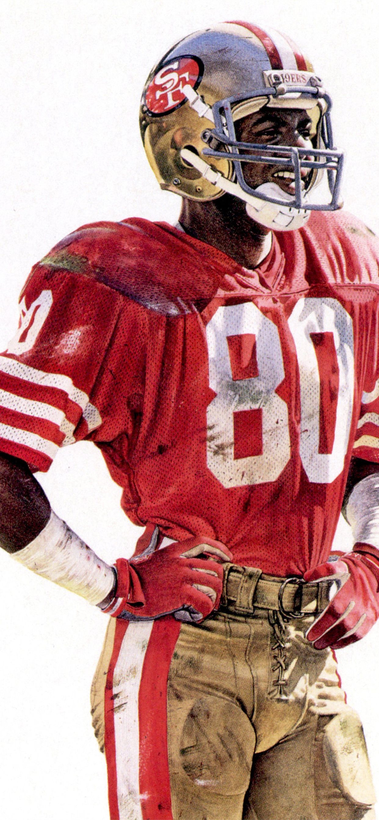 Jerry Rice Top Background iPhone X Wallpaper