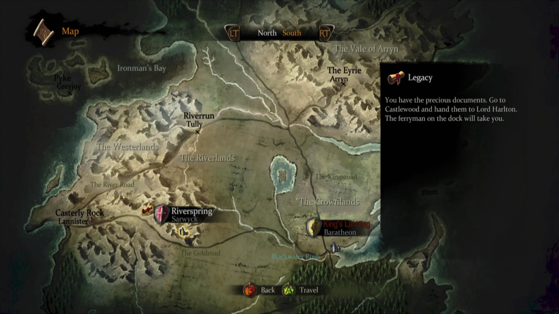 Westeros Map Wallpaper Screenshot map view of
