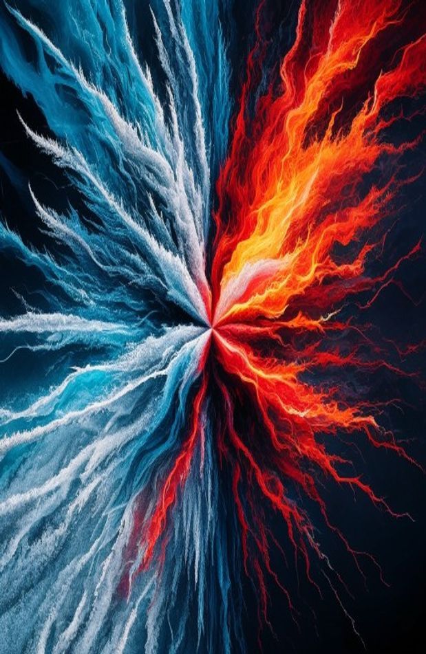 Cool Fire And Ice Wallpaper