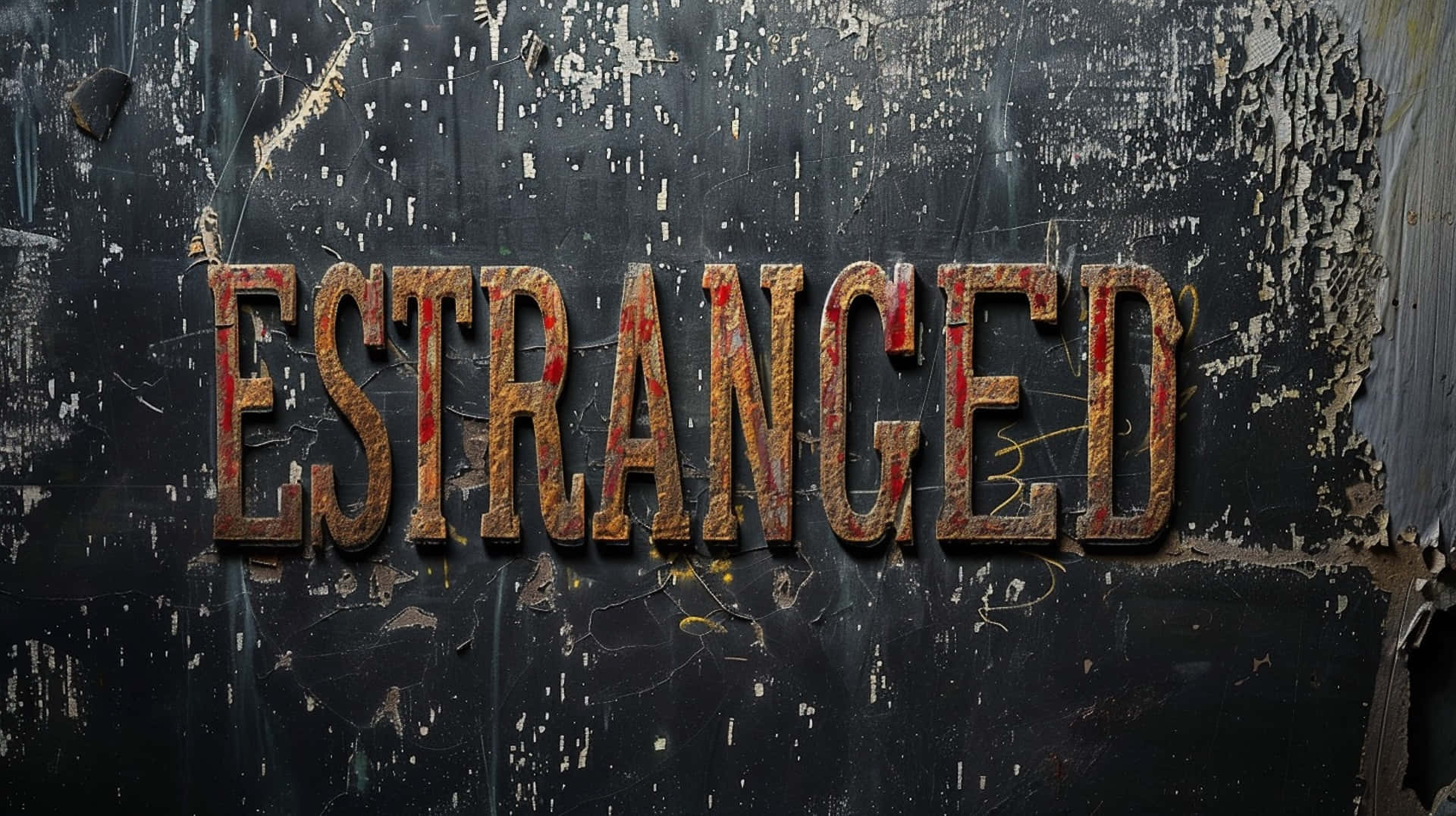 Estranged Rusty Letterson Black Wallpaper