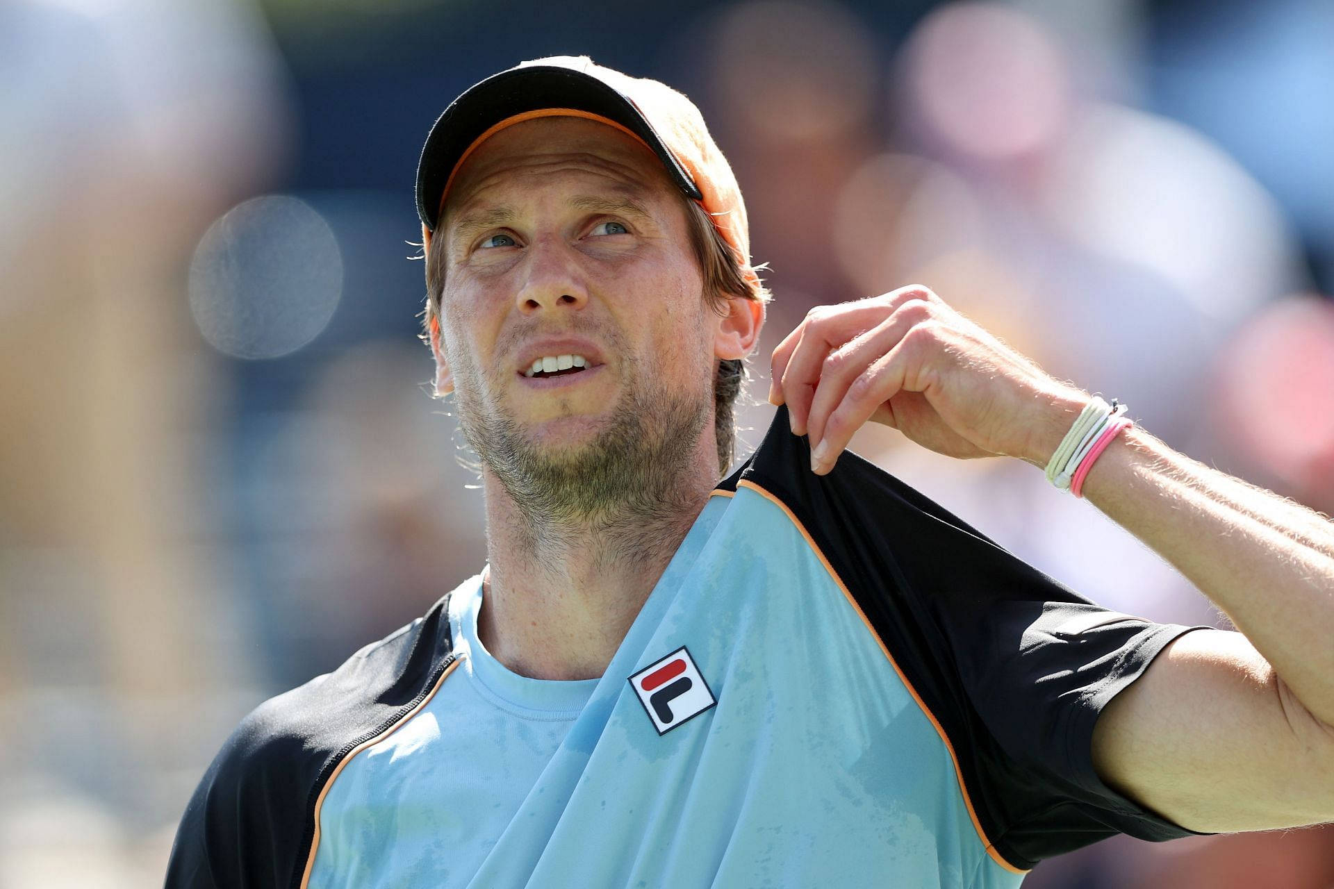 Andreas Seppi Holding Shirt Wallpaper