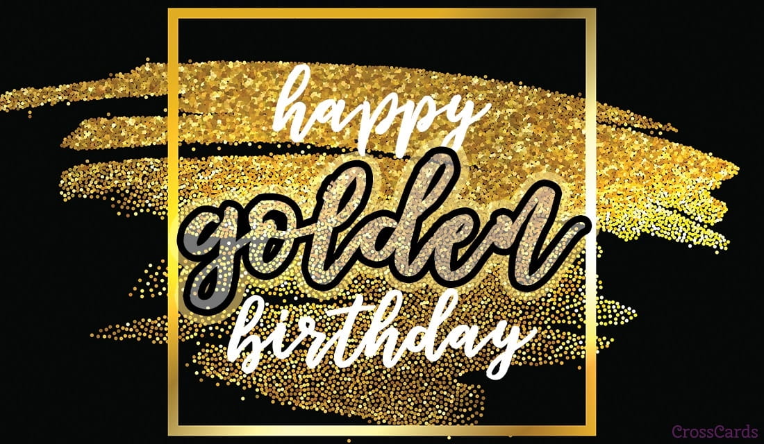 Happy Golden BirtHDay Ecard Email Personalized