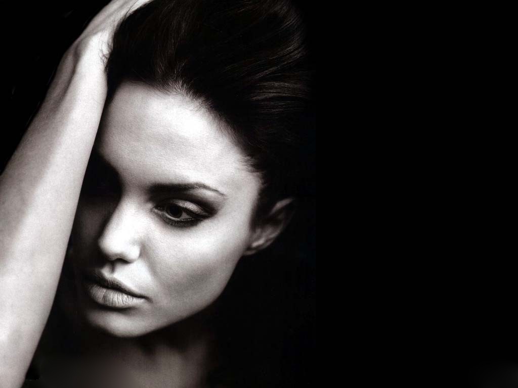 Women Black Wallpaper And White Angelina