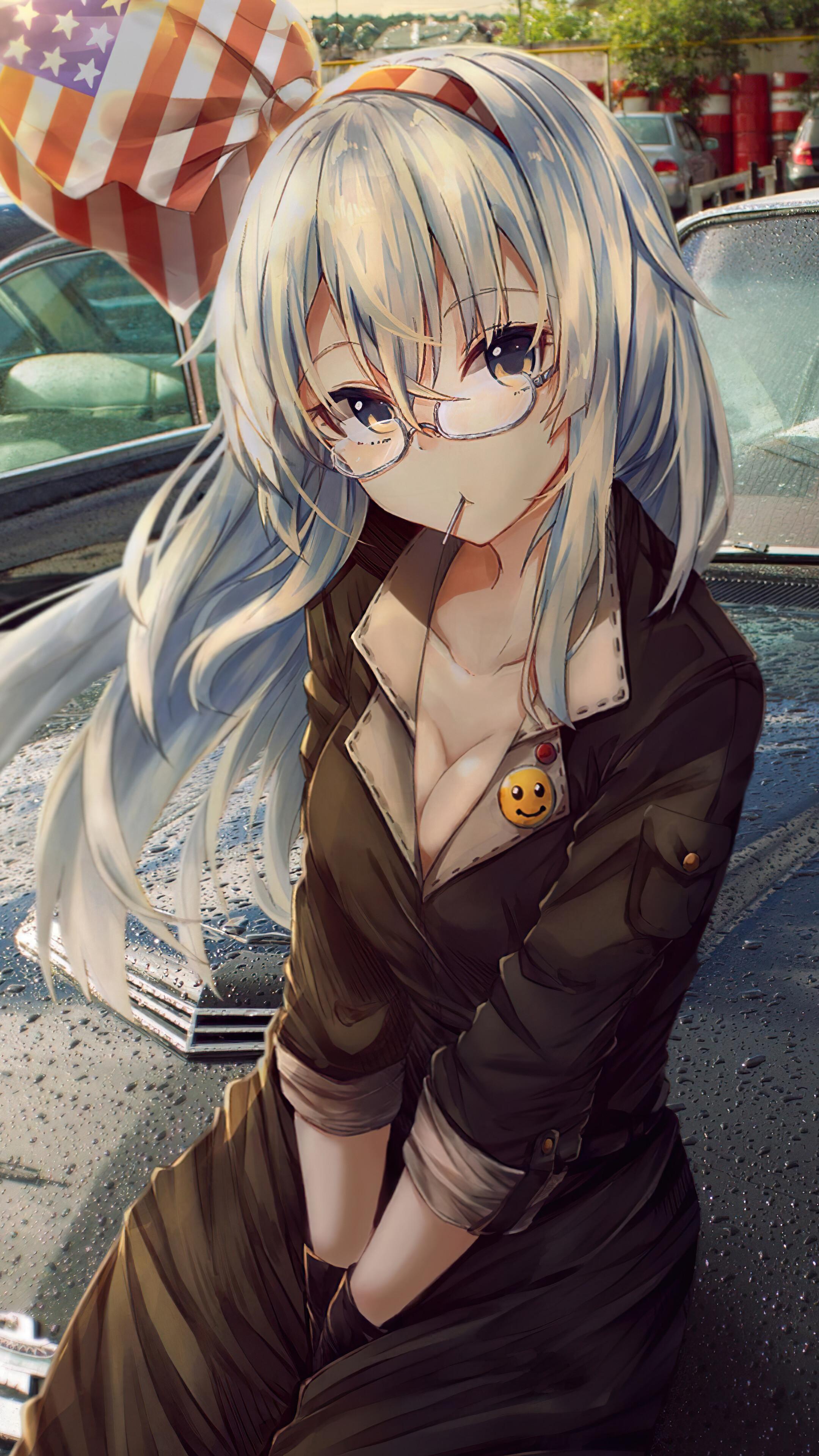 Anime Girl Cars 4K Wallpaper