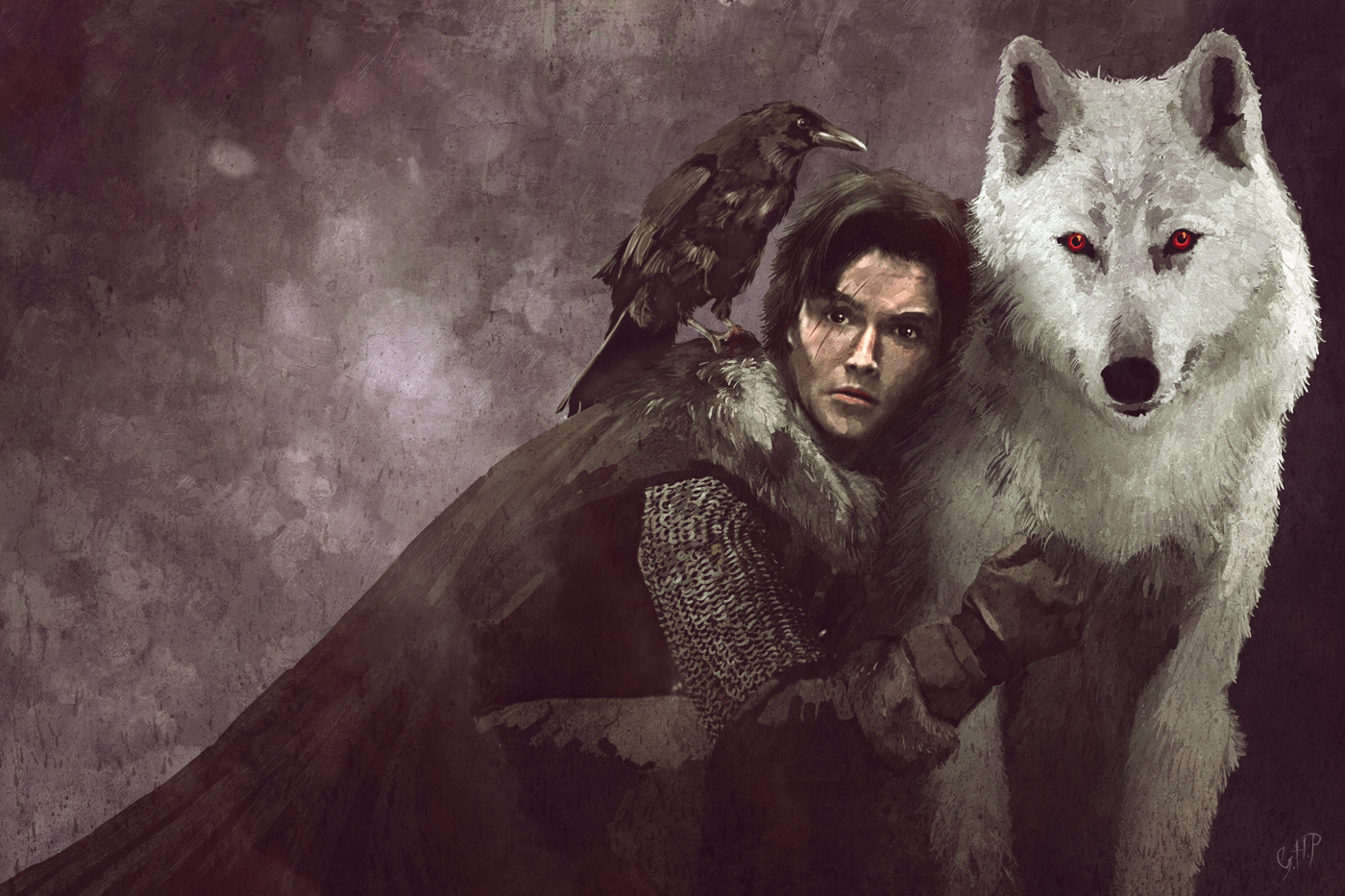 Jon Snow Ghost A Song Of Ice And Fire Photo