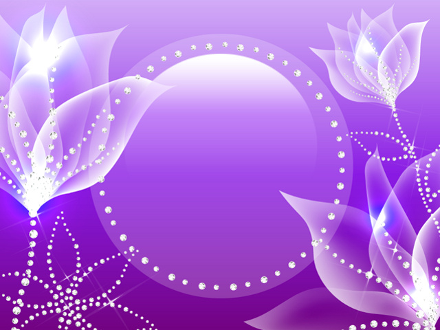 Crystal Flowers Purple Wallpaper640x480 Wallpaper Screensaver