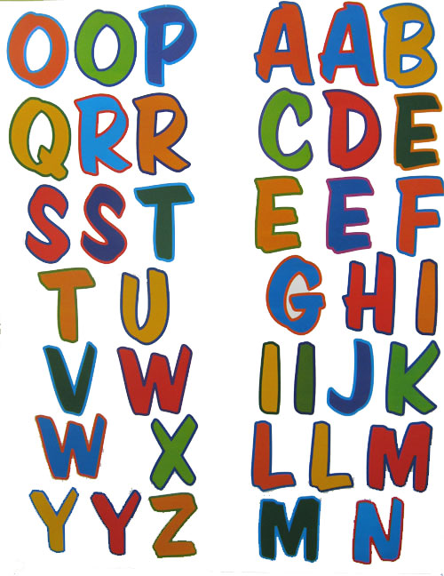 Abc Wallpaper Border Entire Alphabet Colorful alphabet abc letters