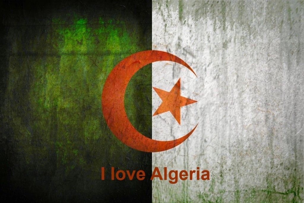 I Love Algeria Wallpaper My Country Flag Grunge