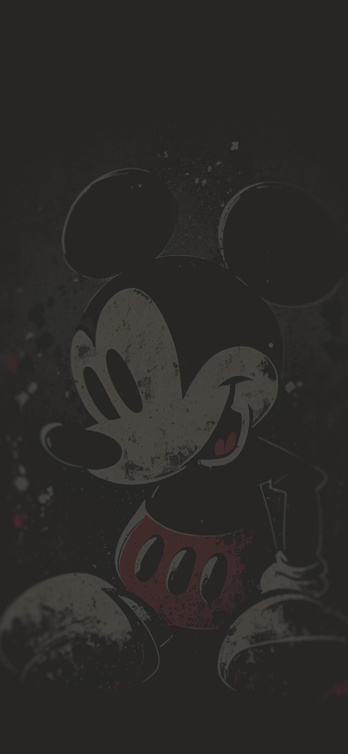 Mickey Mouse Black Wallpaper iPhone