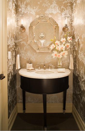 Glamorous Powder Rooms Transitional Bathroom