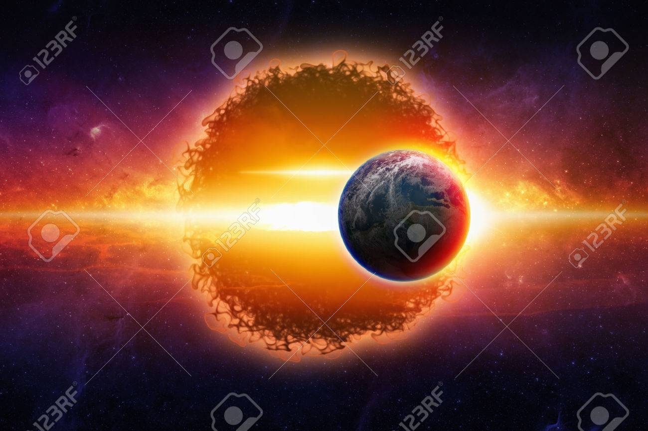 Fantastic Background   Aliens Planet Approaching Planet Earth