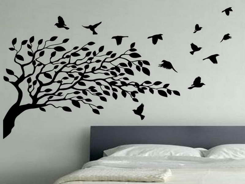 Home Walls Bird Wallpaper For Decor Flying Birds
