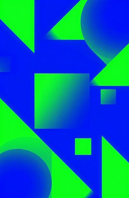 Blue And Neon Green Wallpaper