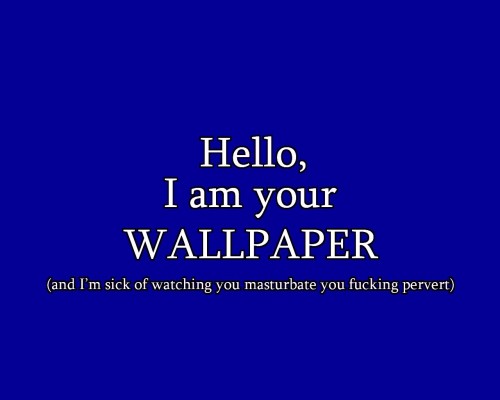 Hello I Am Your Wallpaper And M Sick Of Watching You Masturbate