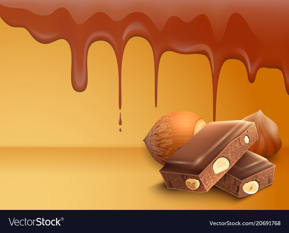 Dripping Melting Chocolate Background Royalty Vector