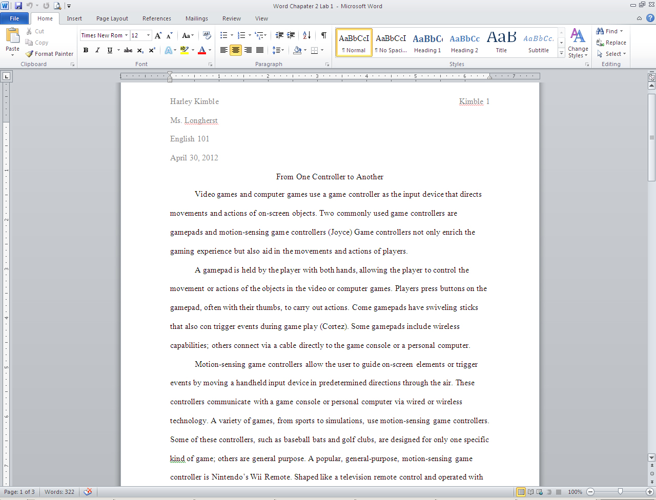 essay about composition responsibility