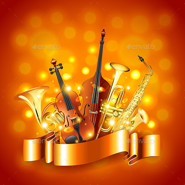 Graphicriver Musical Instruments Vector Background