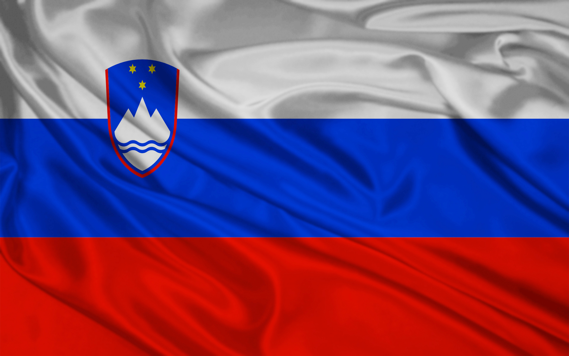 Slovenia Flag Wallpaper Stock Photos