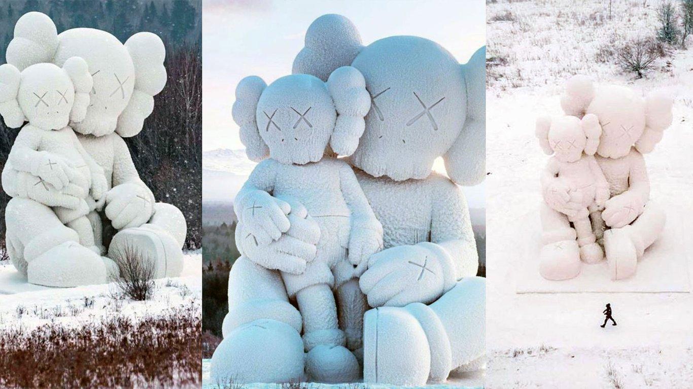 US Artist KAWS Unveils Massive Snowman Inspired Sculpture in China R