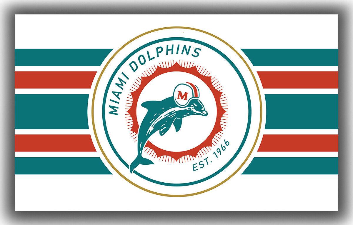 Miami Dolphins Football Team Memorable Retro Flag 90x150cm