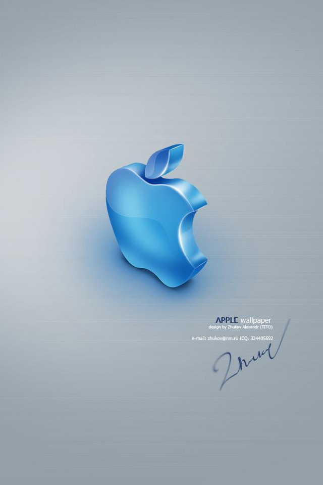 download Apple logo 3D wallpapers for iphone 4