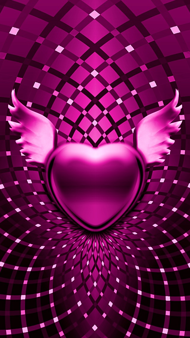 40+] Pink Heart with Wings Wallpaper - WallpaperSafari
