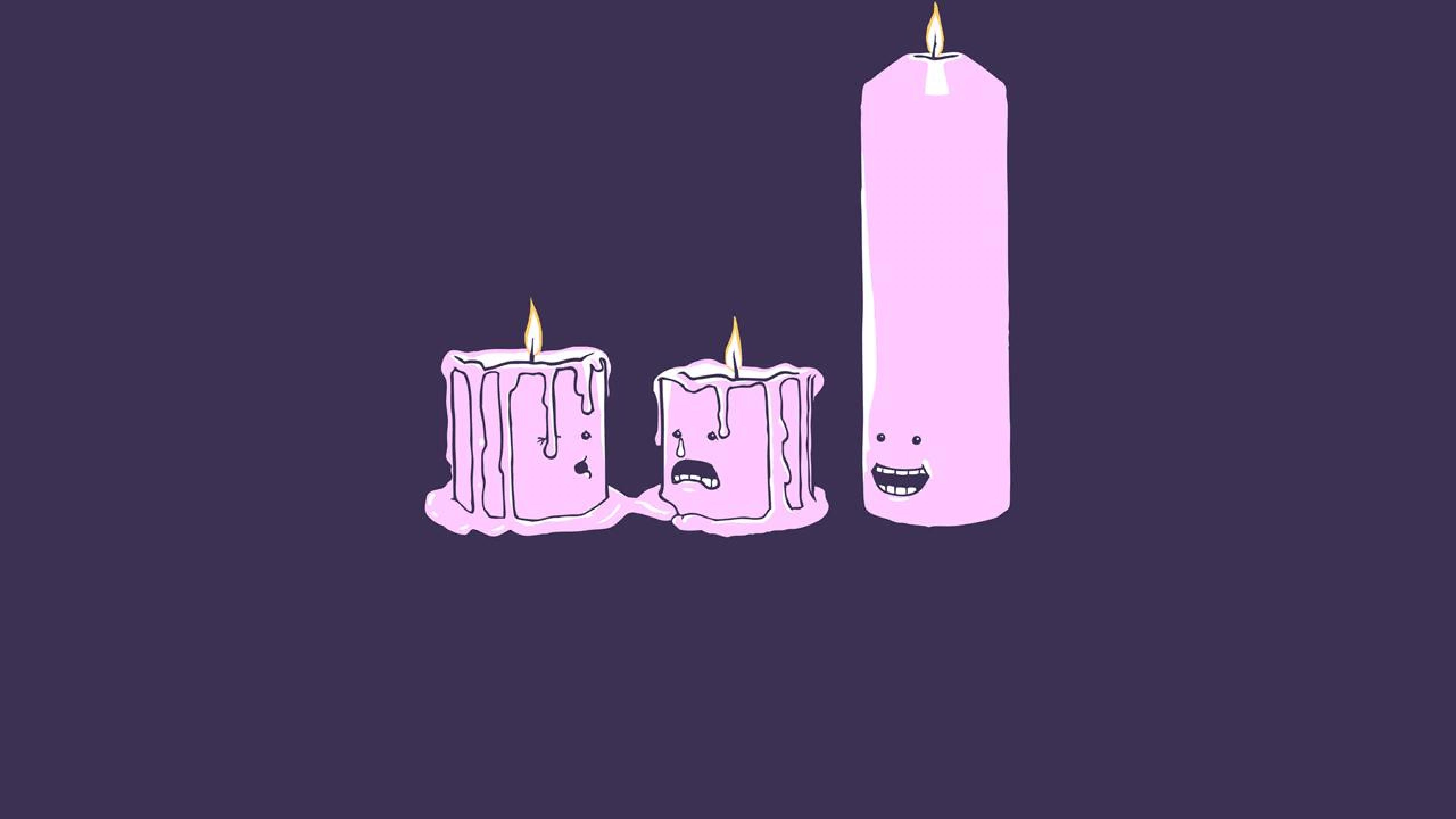 Candles Simple Artwork Ultra Or Dual High Definition