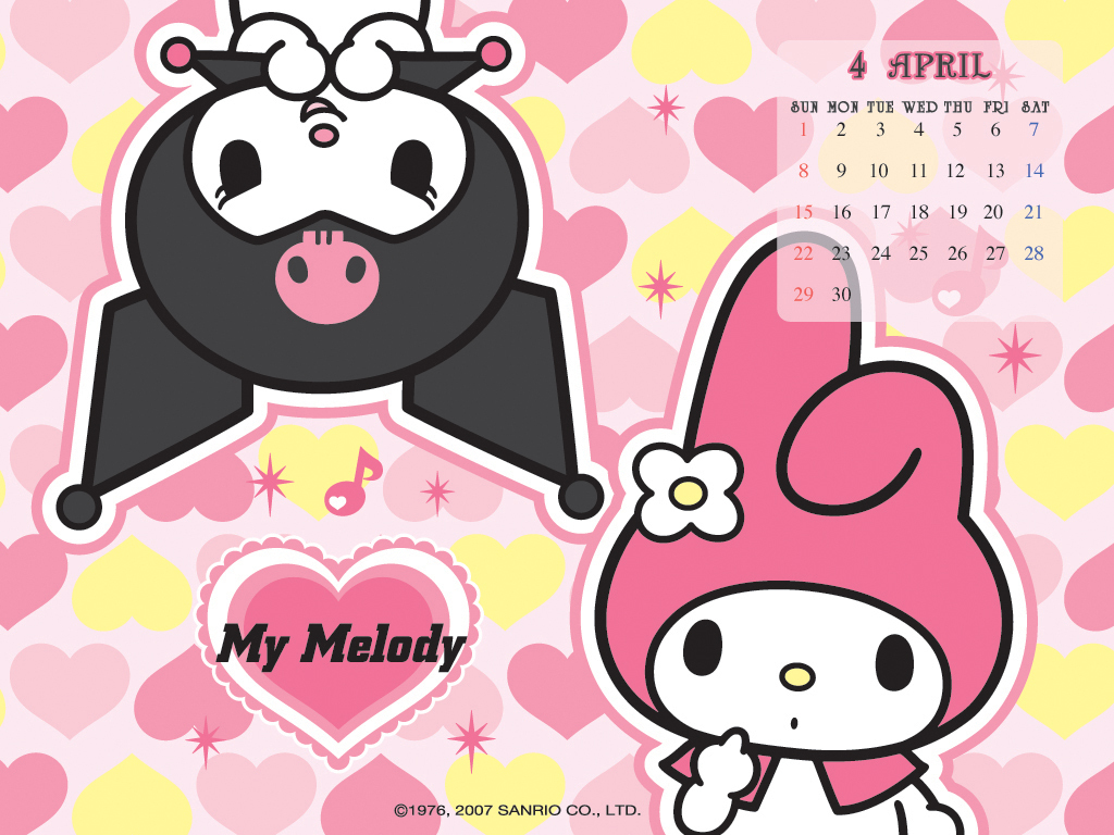 My Melody Kuromi Calendar Wallpaper   My Melody Wallpaper