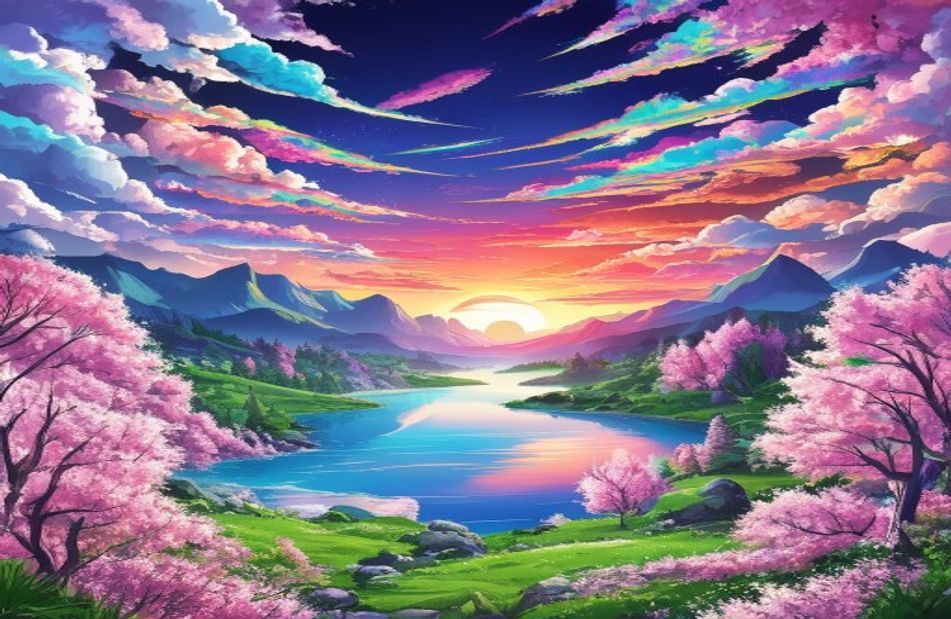 Cool Anime Landscape Wallpaper