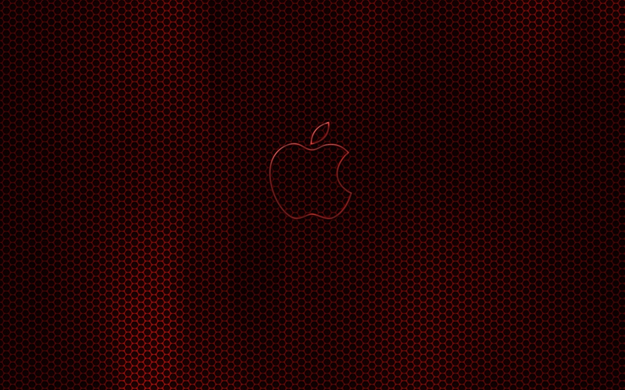 Apple Dark Red Glow Wallpaper HD