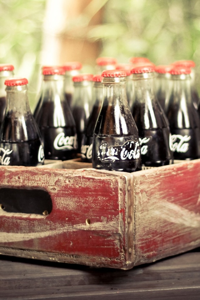 Vintage Coca Cola Bottles iPhone Wallpaper