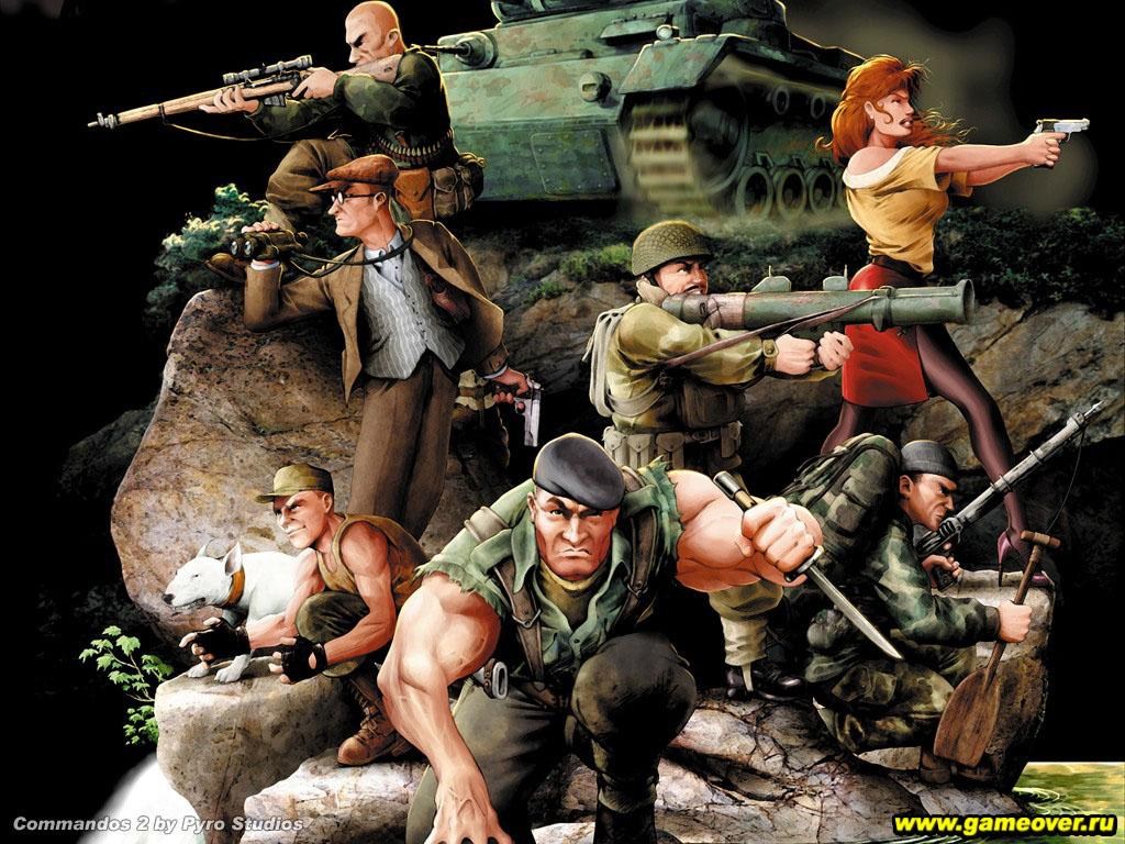 Commandos 2: Men of Courage video game characters preparing for an ambush