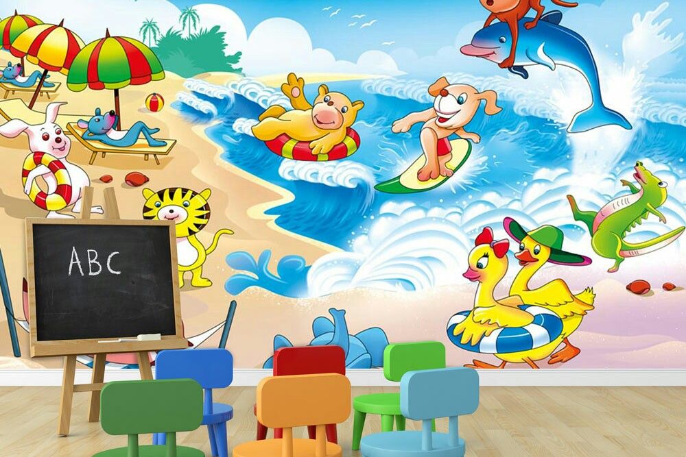 Summer Beach Party Kids Wallpaper
