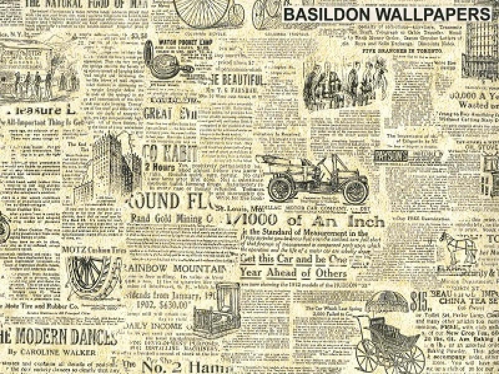 Vintage Newspaper Wallpaper
