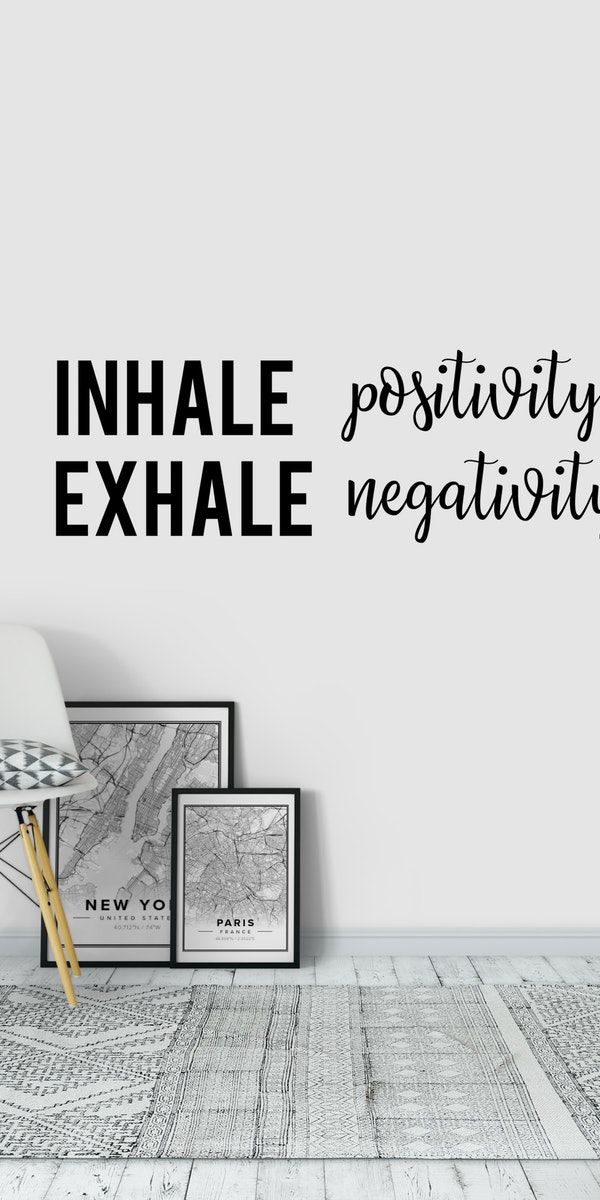 Inhale Positivity Wallpaper Wall Murals Typography
