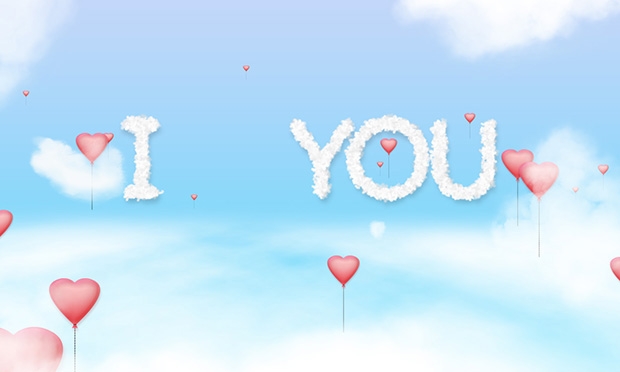 This Wallpaper Add A Big Heart Balloon In The Middle Of Text