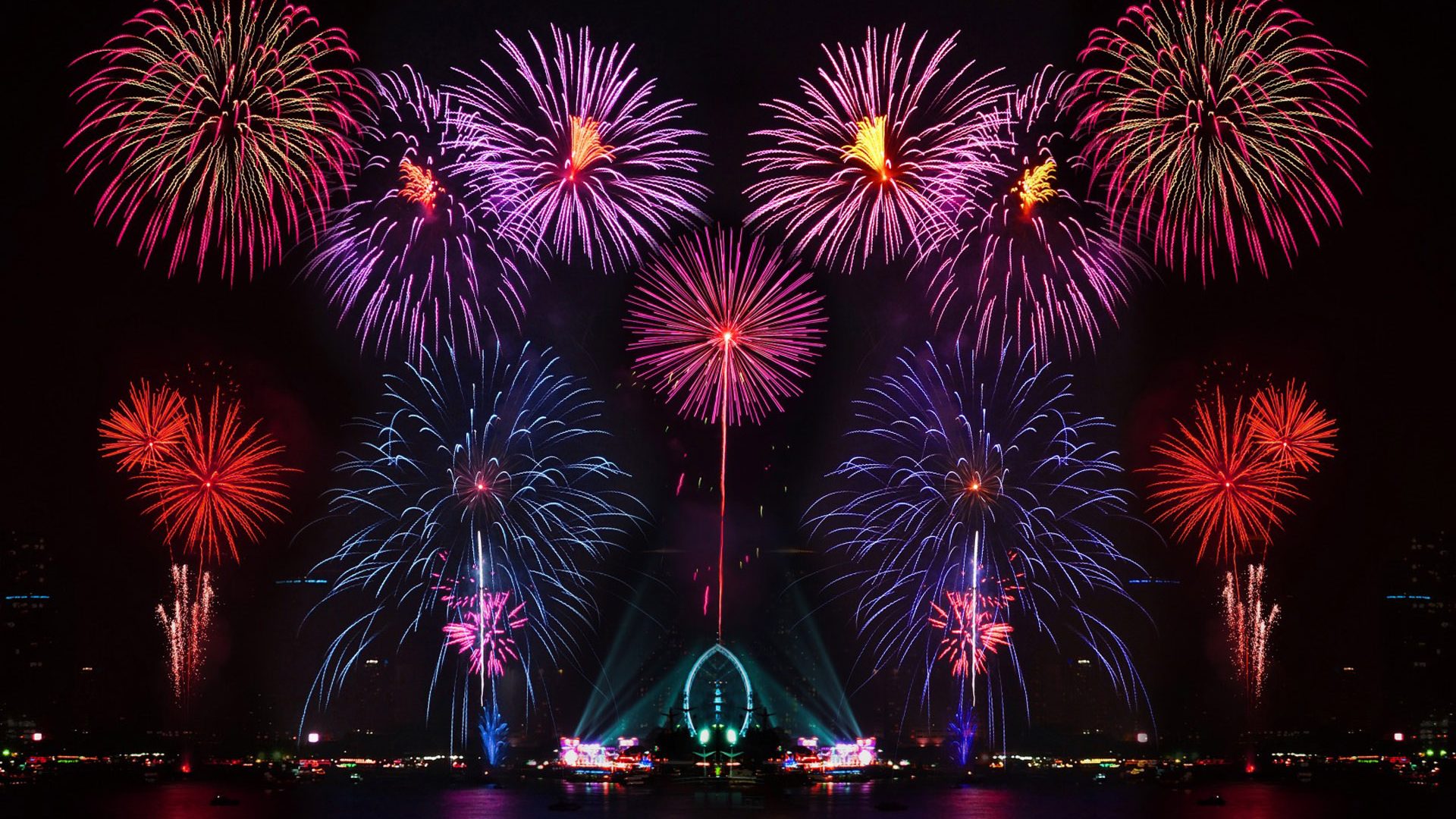 Happy New Year Years Eve Fireworks In Australia