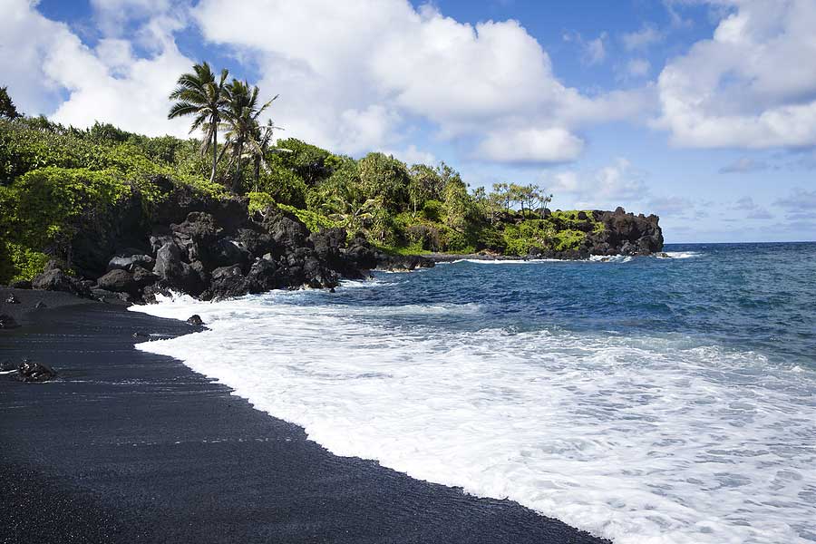 Wallpaper Maui Hawaii Black Sand Beach