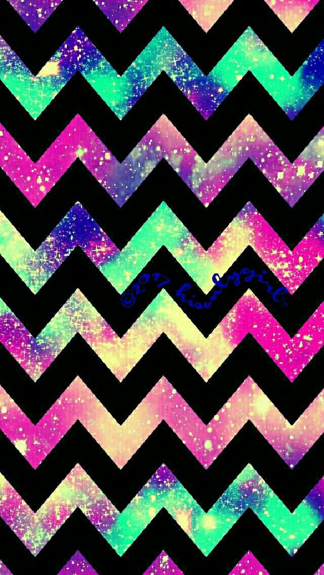 Colorful Chevron Galaxy iPhone Android Wallpaper I Created For The