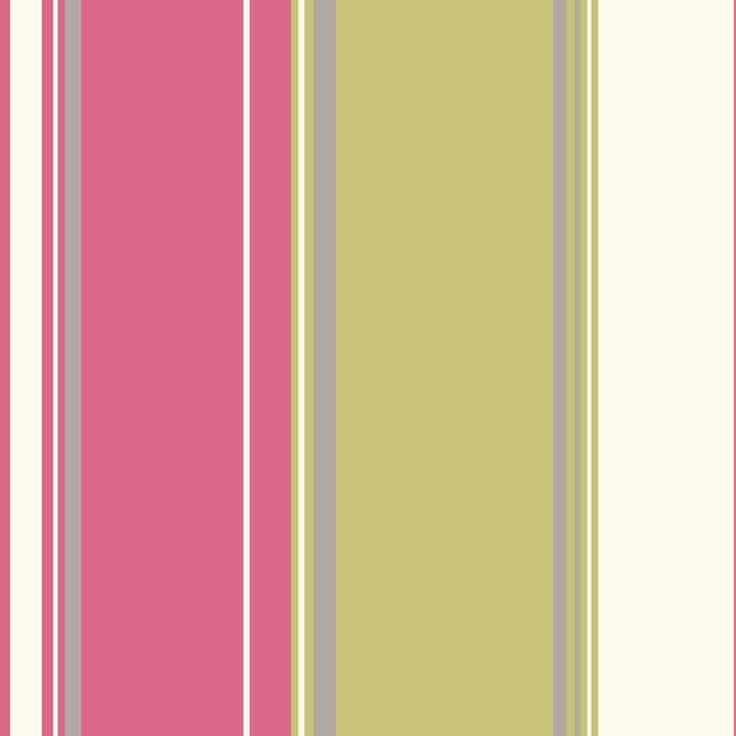 Stripe Pink Green Wallpaper By Arthouse More