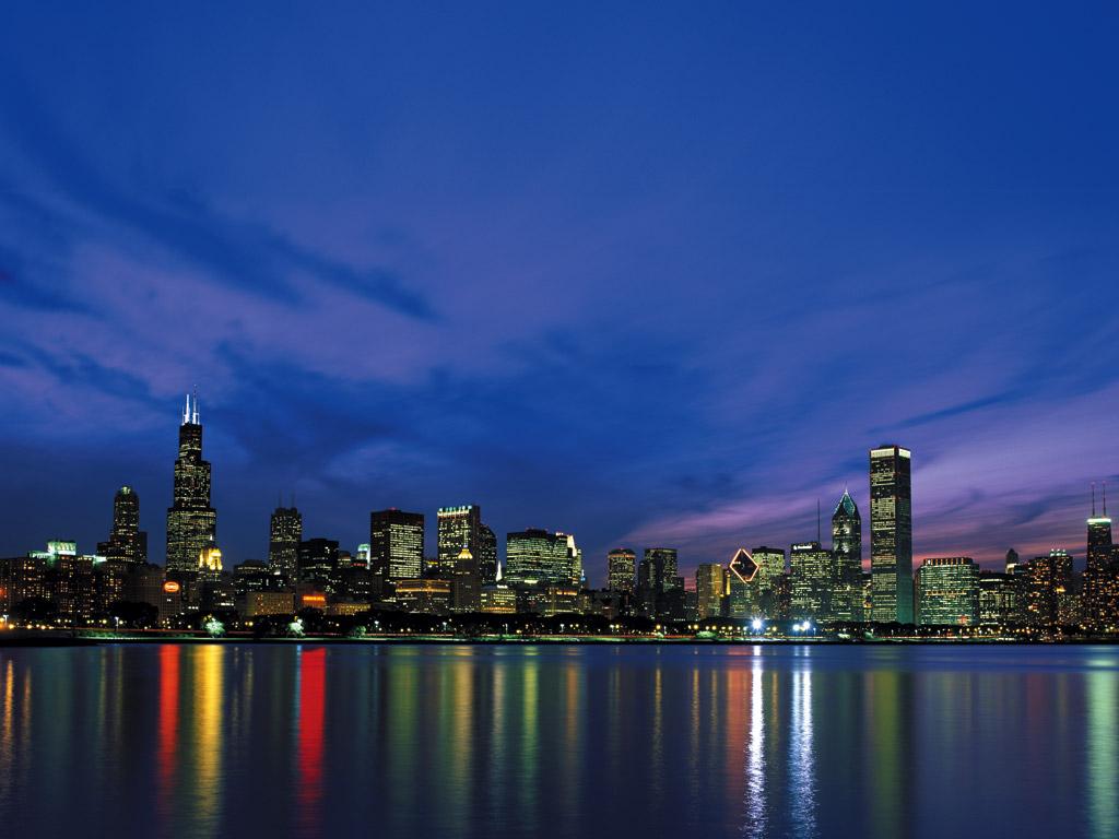 Travel TourismSports Stars chicago skyline HD Wallpaper 1024x768