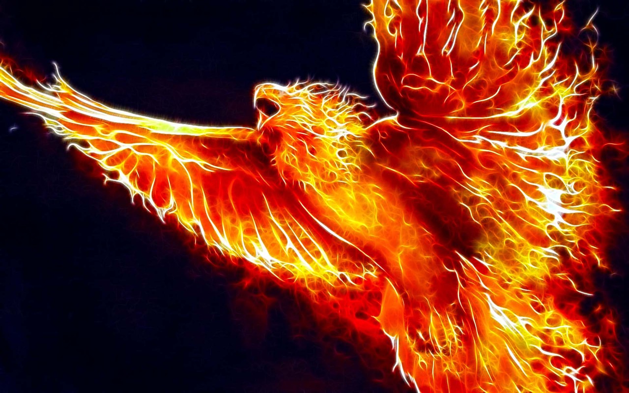 Flaming Eagle Wallpaper