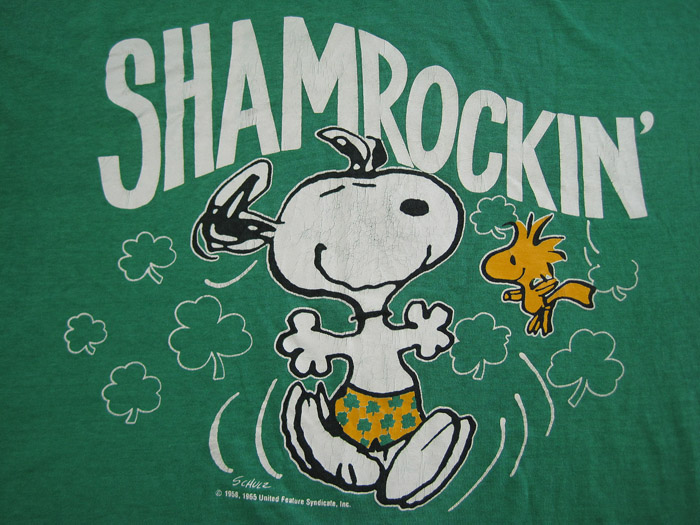 Details About St Patricks Day 80s Vtg Snoopy Shamrockin T Shirt Xl