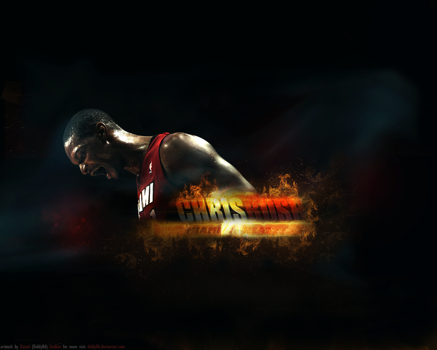 Chris Bosh On Fire Wallpaper By Diddy86